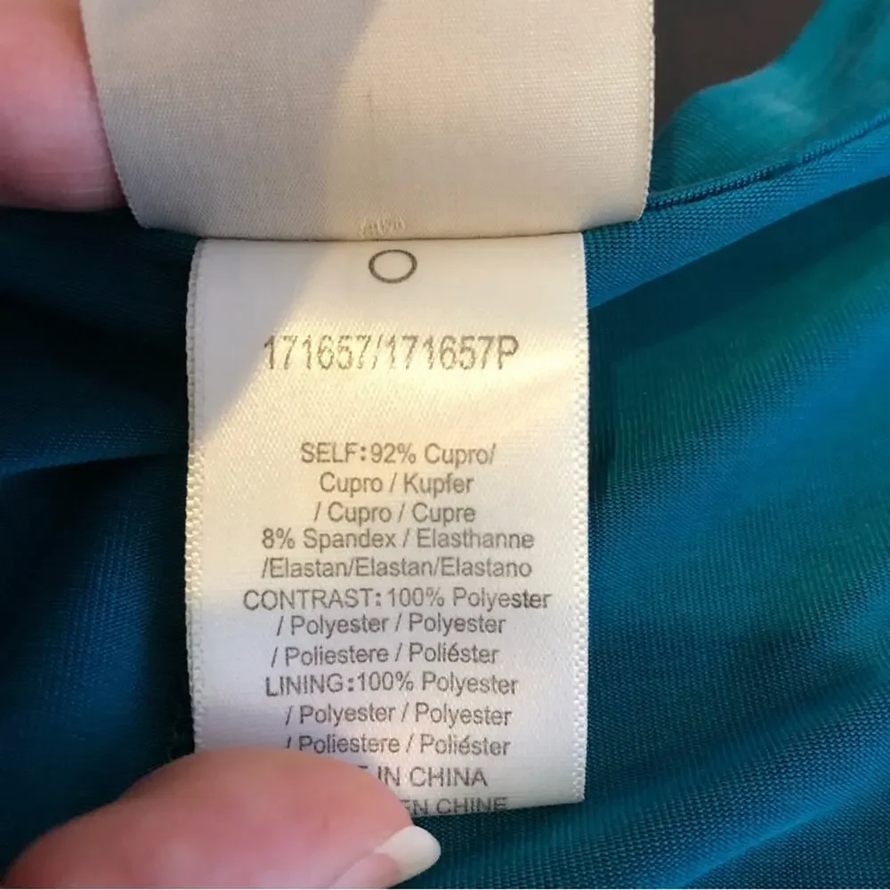 Anthropologie Dolan turquoise blue green mixed material tunic dress size Small